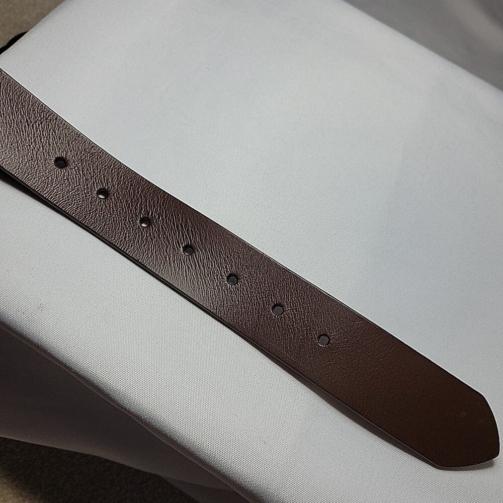 Wide Leather Women’s 1.5 inch wide Dark brown belt size M NEW Classic Staple - Picture 4 of 7